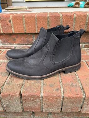 1901 Black Real Leather Chelsea Ankle Boots Size 42 Men’s 9M